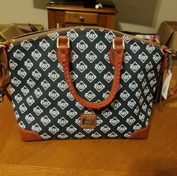 Dooney & Bourke MLB Tampa Bay Ray's Logo Satchel - Picture 2 of 3